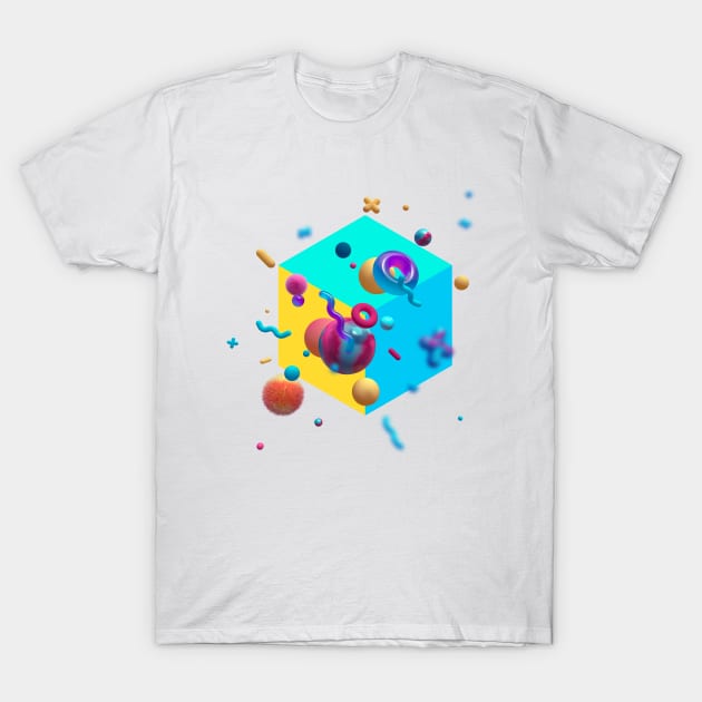 3D Cubic T-Shirt by adeeb0